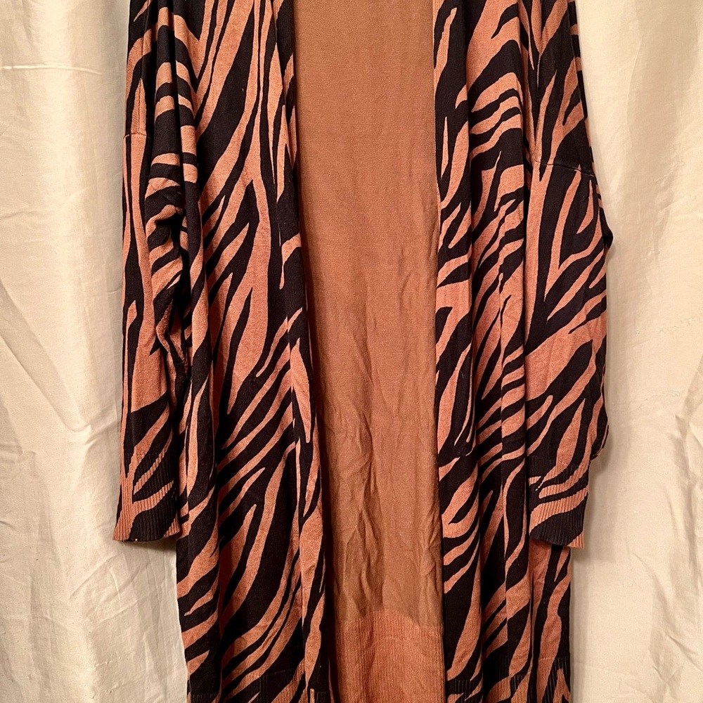 Terra & Sky Zebra Print Sweater - Black and Tan